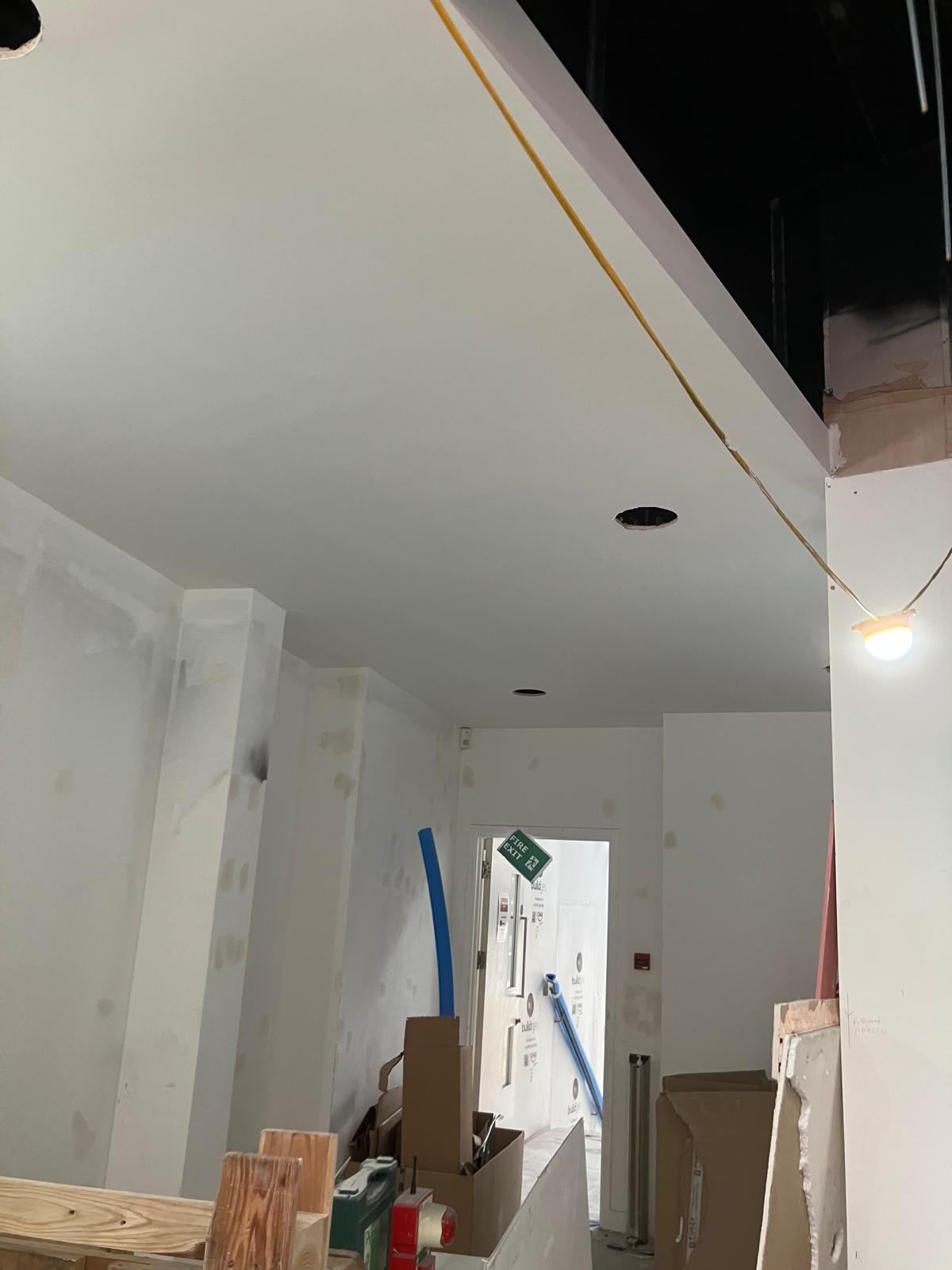 Partition walls and doorways forming up